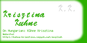 krisztina kuhne business card