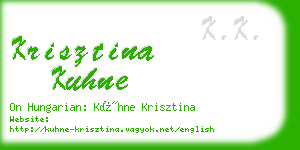 krisztina kuhne business card